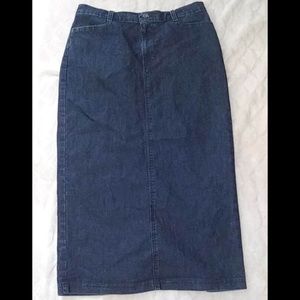 long pencil denim shirt